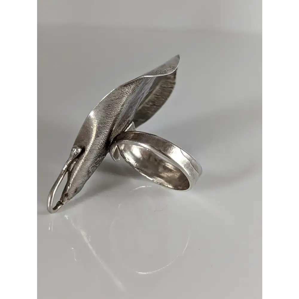 Silver Steed Unique, Extravagant Leaf Rings with motive Flower Rings