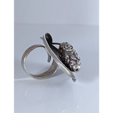 Silver Steed Unique, Extravagant Leaf Rings with motive Flower Rings