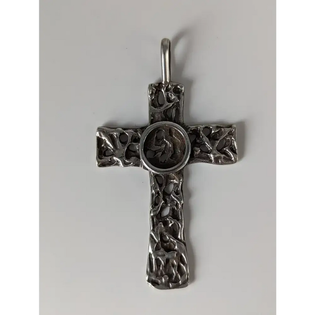 Silver Steed Woven Cross Silver Pendant Pendant