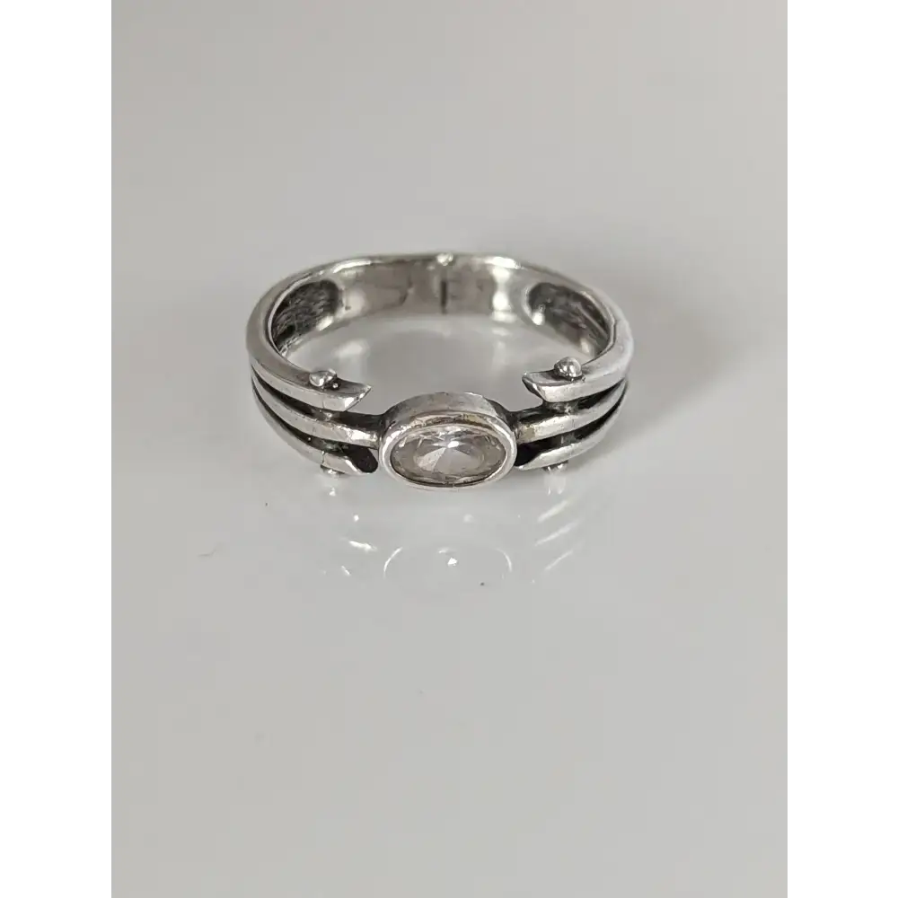 Silver Steed Silver Zirconia Antique Ring G Rings