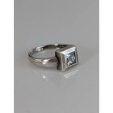 Silver Steed Silver Zirconia Square Ring G Rings