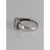 Silver Steed Silver Zirconia Square Ring G Rings