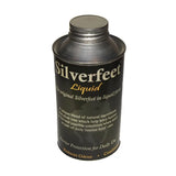 Silverfeet liquid hoof dressings in a dark green tin with a silver lid for effective horse care