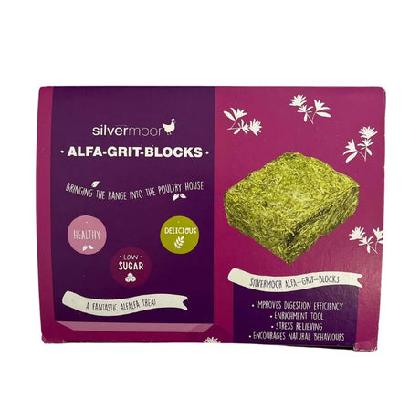 A square greenish-yellow alfalfa block from silvermoor magical minty for poultry forage treat