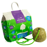Silvermoor swingers bumper pack horse hay ball in green and purple with bright green rope handle natural nutrition low sugar