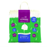 A vibrant green and purple silvermoor swingers bumper pack with natural nutrition low sugar high fibre horse feed blocks