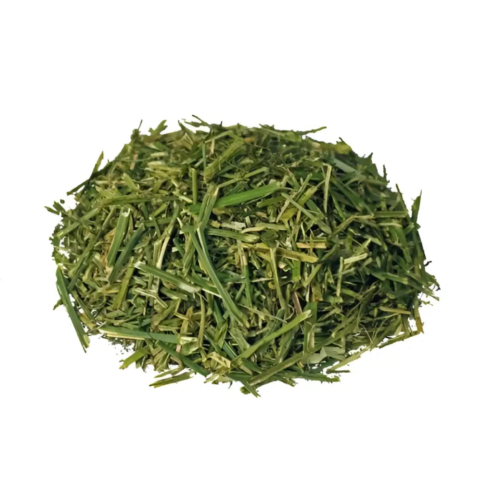 A pile of vibrant green lucerne chop for simple system horse feeds build and shine with pressed linseed oil benefits