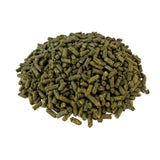 A pile of dark green cylindrical pellets from Simple System horse feeds calm balance providing targeted support
