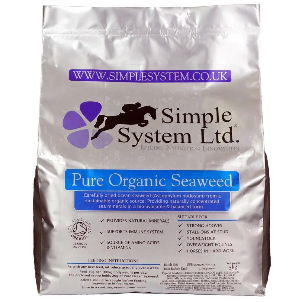Silver and purple packaged simple system horse feeds pure ocean seaweed bag for healthy horse nutrition