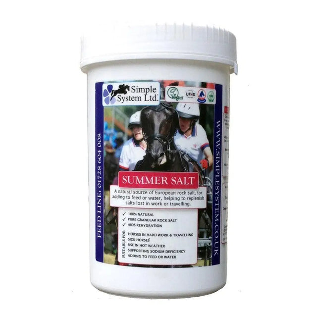White plastic container of simple system ltd horse feeds summer salt with summer salt for horses