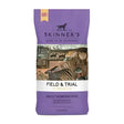 Purple bag of skinners field and trial adult working dog food for highly active dogs and non prescription dog food