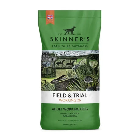 Green bag of skinners field & trial complete working dog crunchy food for adult working dogs