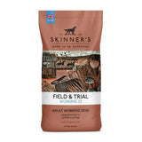 A brown bag of skinners field & working trial 23 complete working dog food with rustic horse and rabbit illustrations