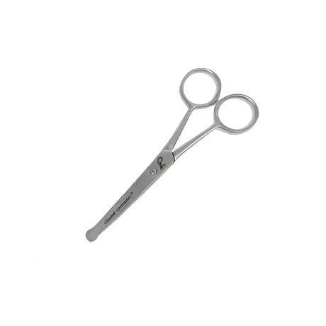 Smart grooming 4.5 inch stainless steel safety scissors with rounded handles and sleek polished finish for grooming