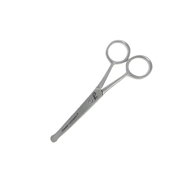 Smart grooming 4.5 inch stainless steel safety scissors with rounded handles and sleek polished finish for grooming