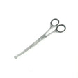 Silver smart grooming 6 inch curved safety scissors with black rimmed handles perfect for fiddly bits trimming