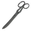 A sleek metallic pair of smart grooming scissors with polished chrome handles and sharp curved fetlock blades 8 inch
