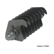 Black metal smart tails replacement blade with eight coarse teeth and hexagonal bolt head for tails easi grip