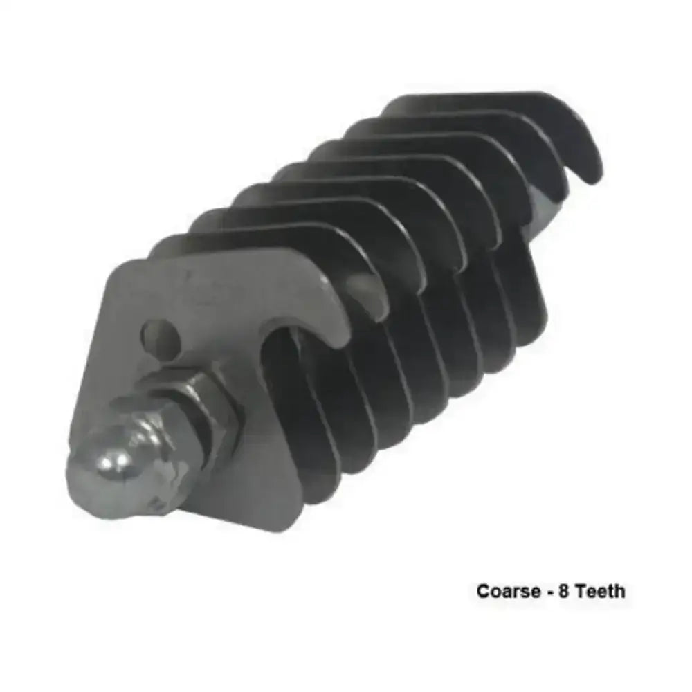 Black metal smart tails replacement blade with eight coarse teeth and hexagonal bolt head for tails easi grip