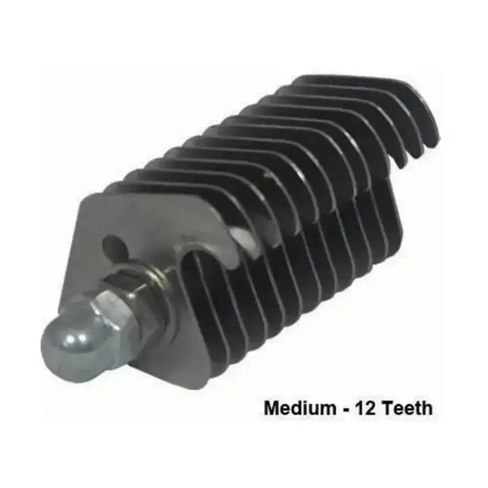 Black metal dog grooming comb with 12 medium teeth smart tails replacement tails easi grip blade