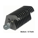 Black metal dog grooming comb with 12 medium teeth smart tails replacement tails easi grip blade