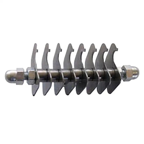 Silver metallic smart tails spare brush with evenly spaced curved bristles and threaded ends replacement blades measure
