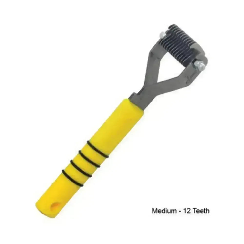 Smart Tails Yellow Handle Medium 12 Teeth Mane & Tail Thinners