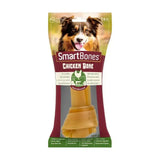 Smartbones chicken bones are pale yellow healthy alternative chews with an outer layer made from tasty vegetables