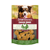 Smartbones chicken bones pack of 8 mini bone shaped treats with an outer layer made of tasty vegetables healthy alternative chew