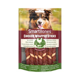 Smartbones chicken wrapped sticks are a healthy alternative chew with a braided chicken outer layer made from tasty vegetables