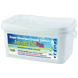 White plastic container of smite biocare agrisec 250 plus absorbent ground sanitiser defra approved product