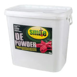 White plastic container of smite organic de powder 5kg ideal powder for moist areas where crawling insects thrive
