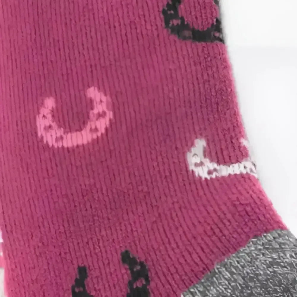 Sockshop Heat Holders Equestrian Socks Pink Horseshoes Riding Socks