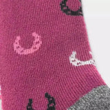 Sockshop Heat Holders Equestrian Socks Pink Horseshoes Riding Socks