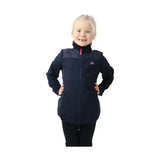 Navy blue insulated fleece sophia jacket with pink zipper and subtle lr logo perfect for a child’s wardrobe outdoor coats