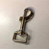Shiny silver metal horse rug clips with rectangular ring and spring loaded trigger for secure horse rugs