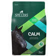 A 3kg bag of spillers calm horse calmer with green and teal geometric patterns and a black horse head image