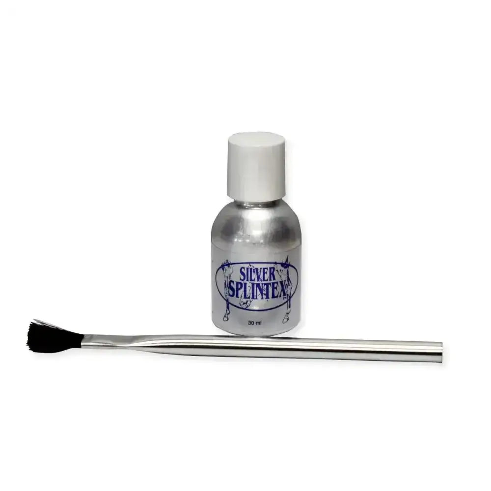 Splintex silver 30 ml bottle with white cap and soft brush applicator perfect for draw string bag use