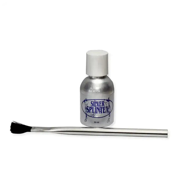 Splintex silver 30 ml bottle with white cap and soft brush applicator perfect for draw string bag use