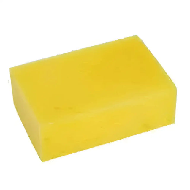 Bright yellow quality sponge 15cm with a soft porous texture perfect for tack care and cleaning needs