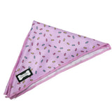 Soft lavender days cooling bandana with colorful candy-like sprinkles made of cooling fabric for hot days cooling