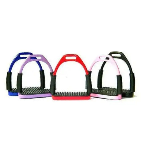 Stirrup Irons Coloured Flexi Stirrups Red 11.5Cm / 4 1/2" Flexi Stirrups Barnstaple Equestrian Supplies