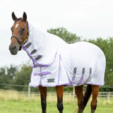 Stormx Empra Gladiator UV Combi Fly Rug 4'6" White / Lilac Fly Rugs