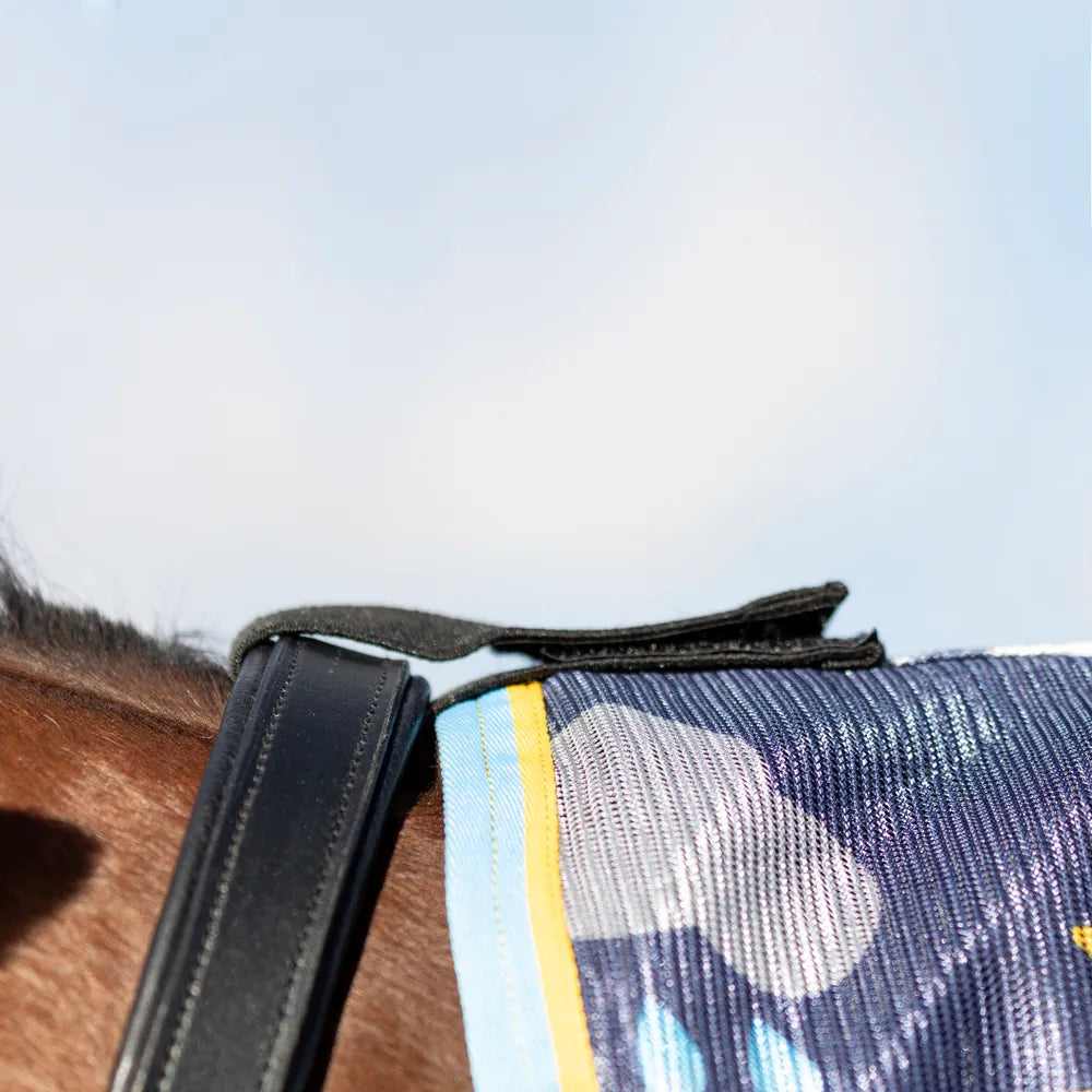 StormX Original Come Rain or Shine Combi Fly Rug Navy/Blue/Yellow 4'0" Fly Rugs