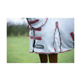 StormX Original Protect Full Neck Fly Rug White / Grey / Red 4'6" Fly Rugs Barnstaple Equestrian Supplies