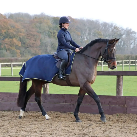 StormX Original Waterproof Exercise Sheet Navy/Reflective Piping 4'6" Exercise Sheets Barnstaple Equestrian Supplies