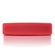 Red silicone grooming edge with diamond texture on striphair gentle groomer for easy-to-use coat conditioning and hair removal tool