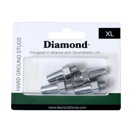 Silver stromsholm diamond hard ground xl studs in clear plastic pack with white and green branding visible