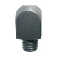 Black metal hexagonal adapter with threaded base for stromsholm screw studs square jumping xl use