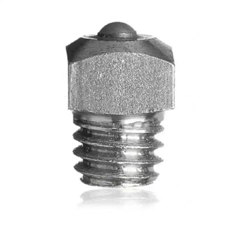 Silver stromsholm screw in stud type el with hexagonal nozzle and threaded base for road work applications